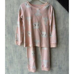 Cartwheels- Toddler polar bear pajamas- pink